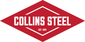 COLLINS logo reverse red CMYK